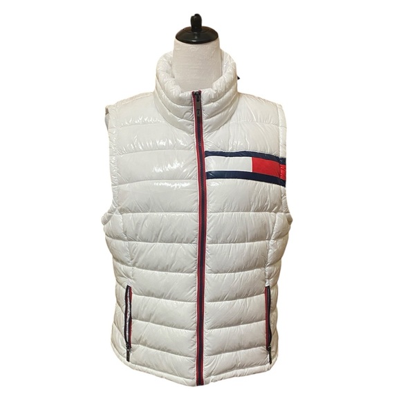 NWT Tommy Hilfiger Puffer Vest Bright White - Picture 3 of 4